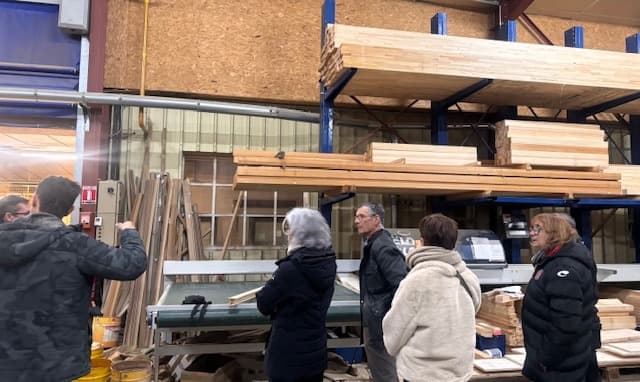 Visite de l'atelier Menuiserie Demangel à Dommartin